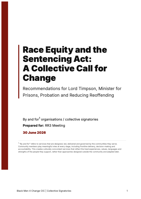 Race Equity and the Sentencing Act: A Collective Call for Change
